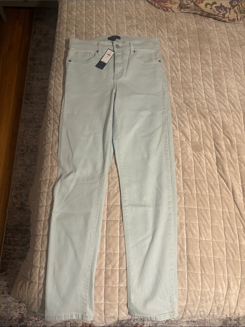 Banana Republic High-Rise Straight Leg Jeans Light Blue 28 Tall NWT
